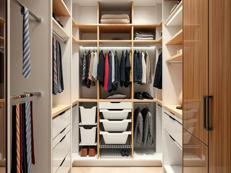 Custom reach-in closet design